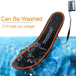 LinkMejor Batteries Heated Shoe Insoles Feet Warm Sock Pad Mat Electrically Heating Insoles Washable Warm Thermal Insoles Unisex