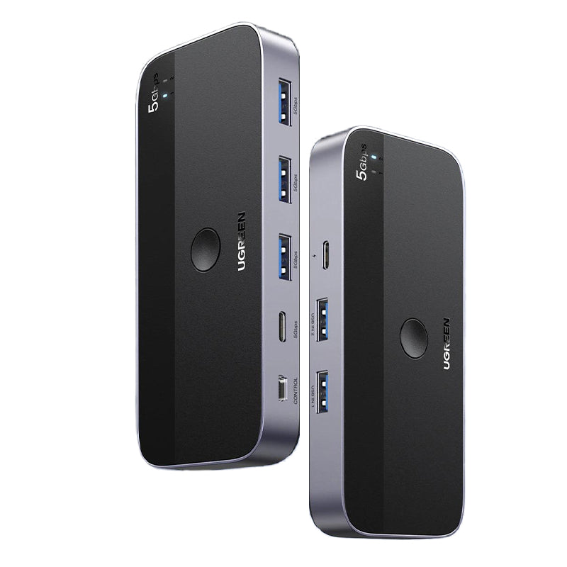 LinkMejor CM662 USB KVM Switch USB 3.0 Switcher KVM Switch for PC Keyboard Mouse Printer 2 PCs Sharing 4 Devices USB Switch