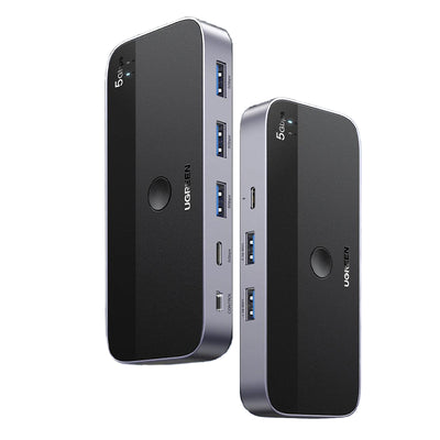 LinkMejor CM662 USB KVM Switch USB 3.0 Switcher KVM Switch for PC Keyboard Mouse Printer 2 PCs Sharing 4 Devices USB Switch