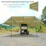 Xmund Large Capacity Outdoor Car Rear Tent Camping Picnic Car Rear Tent with Canopy Car Rear Extension Tent Sunshine-Proof Rain-Proof Car Rear Tent