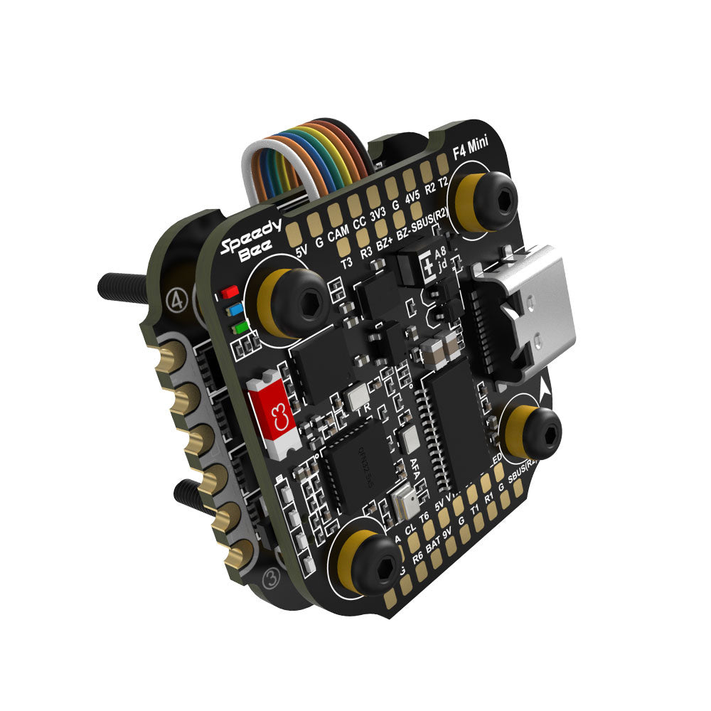 20x20mm SpeedyBee F405 Mini F4 Flight Controller with 5V 9V BEC Output & 35A BL_S 4IN1 ESC Stack Support DJI O3 O4 Vista for FPV Racing Drone