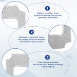 6pcs Window Cleaning Robot Mop Cloth Cleaning Cloth Towel Dusting Cloth for LIECTROUX YW910