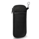 Portable Soft Zipper Glasses Bag with Buckle Lightweight Double Pockets Case can Store Mobile Phones, Headphones, Bank Cards Mini Storage Bag