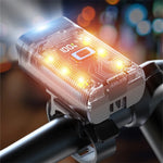 LinkMejor Bike Headlight 1200mAh Battery Dual Distance Beam Design Waterproof 4 Light Modes Type-C Fast Charge Power Display Bicycle Front Light Flashlight for Cycling