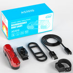 Bike Rear Light  USB Rechargeable Bicycle Tail Light For Cycling Helmet Backpack Safety Warning TailLight