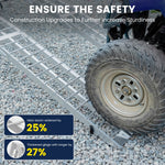 1700 lbs Capacity Heavy Duty Truck Loading Ramp Portable Pickup Includes Gloves Secure Clamps