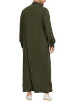 LinkMejor Mens Robes Saudi Style Thobe Dishdash Jubba Arab Robe Islamic Clothing Long Maxi Dress Tops