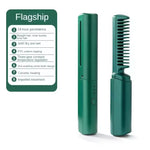 Portable Mini Electric Hair Brush Dual Use Hair Straightener Curler USB Charging Temperature Adjustable Straightener Curler Comb