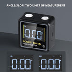 LinkMejor Digital Inclinometer Protractor Magnetic Angle Finder 4x90 Degree Measurement ABS Backlit Display Pocket Size Woodworking Tool Accurate Slope Measurement