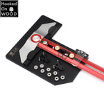 LinkMejor Ruler Stand For Hooked On Wood MT-2465 PRO Scriber Sturdy Acrylic/Bakelite Wall-mounted For Easy Storage