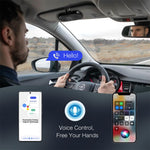 Sunitec Car Bluetooth Speakerphone Dual 3W Speaker for Safe Driving Support Siri Google Assistant Voice Calls/Motion Auto ON Off Sun Visor Car Bluetooth
