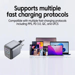 [GaN Tech] X45Pro PD45W 1-Port USB PD Charger with AI Smart Display USB-C PD3.0 QC PPS UFCS Fast Charging Wall Charger Adapter EU Plug for iPhone 17 17Pro 16 Pro Max 15 for Huawei Mate XTs for OPPO for VIVO