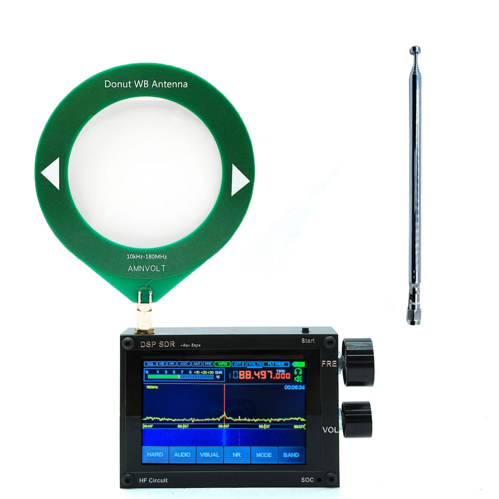 Malahit SDR DSP Radio Receiver 50kHz-2GHz AM SSB NFM WFM Mode with 3.5 Inch Capacitive Screen