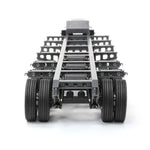 LinkMejor OH32N02 DIY KIT 1/32 RC Car Flatbed Semi Ramp Trailers Unassembled White Color Mini Truck Vehicles Models Toys