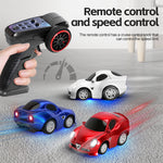 LinkMejor Q7201 1/72 2.4G Mini RC Car LED Light 3 Speed Adjustable Full Scale Q Version Desktop Micro Remote Cruise Control Vehicles Models Toys