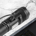 6502B  XHP70 Super Bright Zoomable Power Bank LED Flashlight with COB Side Light Hunting Red Blue Light USB Rechargeable Lighting Electric Lamp Outdoor Fishing Camping Torch