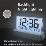 3572 Multifunctional Digital Alarm Clock Large LCD Screen Display Dual Alarm Temperature Humidity Backlight for Bedroom Office Home Use