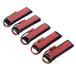 5 PCS ZOP Power 3.8V 450mAh HV 80C 1S LiPo Battery with JST Plug for RC Drone