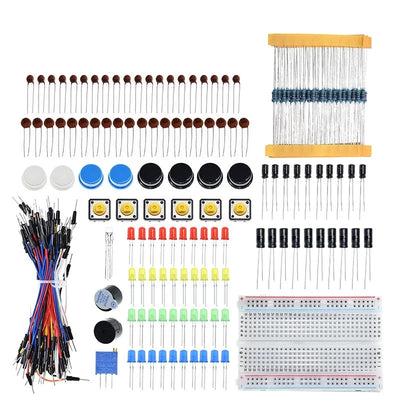 400 Hole Breadboard Electronic Components Set For Arduino Resistor LED Capacitor Jumper Wires  Breadboard resistor Kit with Retail Box