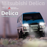 LinkMejor 1296 RTR 1/12 2.4G 4WD for Mitsubishi Delica L300 1986 RC Car Dual-Speed Mechanical Shifting Classis Off-Road Van Climbing Truck LED Light Full Proportional Control Metal Gears CVD Straight Axle Vehicles Models Toys