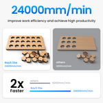 [EU/US/UK Direct] LONGER RAY5 10W Laser Engraver Newly Upgraded Version 24000mm/min Engraving Speed 0.06x0.06mm Laser Spot 3.5 inch Touch Screen 400x400mm Working Area Offline Carving 32-Bit Chipset WiFi Connection Support AI Lightburn