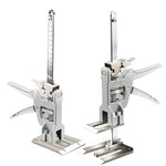 2PCS 12 Inch Heavy-Duty Labor Saving Handle Arm Jack Versatile Drywall Lift Wall Tile Locator and Woodworking Clamp with Adjustable Height 0-145mm 440 Lbs Lift Capacity