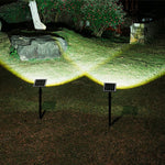 Elfeland Solar Powered LED Lawn Light Spotlight Wall Mounted & In-Ground IP65 Waterproof Outdoor Pathway Light Landscape Lighting