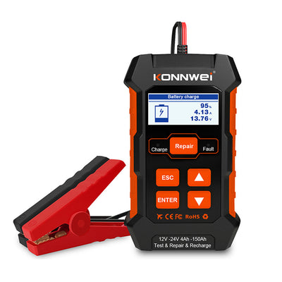 LinkMejor KW520 12V 24V Professional Car Battery Charger Repairer Diagnostic Tool Tester 3 In 1 EU Plug