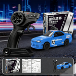 LinkMejor D43-01Q RTR 1/64 2.4G 4WD Mini Drift RC Car Sports Alloy Body Shell LED Light High Speed On-Road Micro Racing Remote Control Vehicles Models Desktop Ornaments Toys