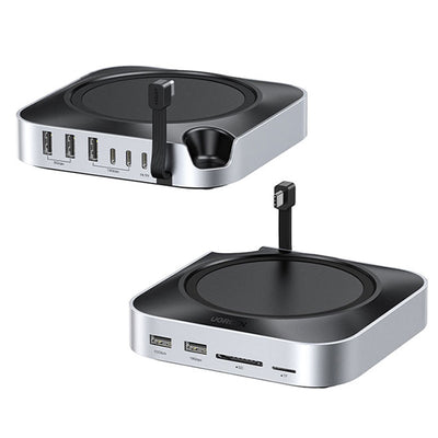 LinkMejor CM841-65847 for Mac Mini 11-in-1 Docking Station with M.2 NVMe SSD Slot 10Gbps USB-A Hub 3.5MM SD TF Card Reader Expansion Hub
