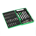 50 Pcs Aluminum Non Slip Handle Craft Knife Set SK2 Carbon Steel Versatile Precision Cutting Tools Engraving Art Supplies Compact Storage Case Crafting Tool Set