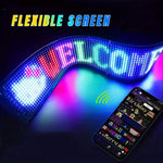 Car Indoor Display Screen Flexible Advertising Screen LED Soft Screen APP Bluetooth Control IP66 Waterproof Rating