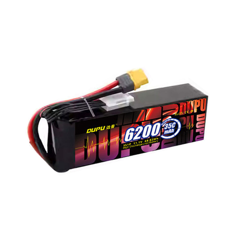 LinkMejor 11.1V 14.8V 22.2V 6200mAh 35C 60C 3S 4S 6S LiPo Battery XT60 Plug for RC Drone