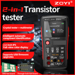 LinkMejor ZT-XT1 2-in-1 Transistor Tester Kit Crystal tester Multimeter True RMS 2.4 Inch IPS Screen Resistors Capacitors Diodes MOSFETs Zener Temperature Sensors Semiconductor Testing Supports USB firmware upgrades