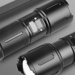 30W LED Flashlight Long Shoot Search Flashlight White Light High Power Torch Tactical Telescopic Zoom Hunting Lights