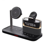 C09 15W 5-in-1 Magnetic Wireless Charger with RGB Light Rigital Display Fast Wireless Charging Stand for Smart Phones for iPhone 17 17 Pro 16 15 Pro Max for Samsung Galaxy Pura 80 Ultra for Smart Watch for Airpods