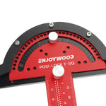 LinkMejor Aluminum Alloy 300mm Angle Positioning T Square Posi Lock Ruler Woodworking Edge Ruler Angle Measure Ruler Scriber Carpentry Tool