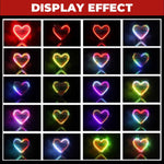 DIY Electronic Kit Heart-Shaped LED Flow Light 32/25 LEDs Colorful Light FR-4 Circuit Board Battery Powered Educational Project Electronics Soldering Practice