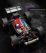 LinkMejor SG316MAX/PRO 1/16 2.4G 4WD 80km/h Brushed/Brushless RC Car LED Light Off-Road Climbing Truck High Speed Full Proportional Vehicles Model RTR Toys