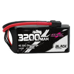 LinkMejor Black Series 14.8V 3200mAh 30C 4S LiPo Battery XT60 Plug for RC Drone