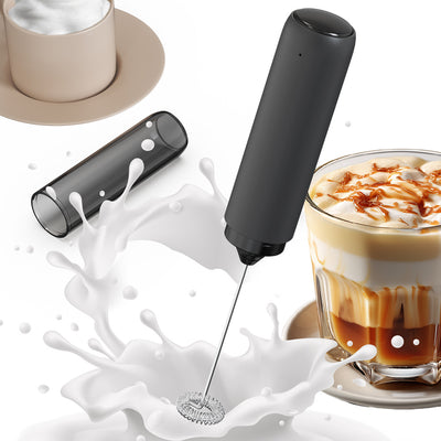IPRee Electric Milk Frother Handheld 304 Stainless Steel Food Grade Milk Frother 500mAh USB Rechargerable for Coffee Hot Chocolate Whisk Mini Mixer