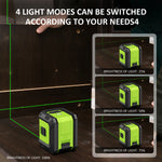 Mini 360-Degree Green Cross Line Laser Level with 2400mAh Lithium Battery including USB L-Bracket and Carry Pouch perfect for DIY Drywall Picture Hanging Ceiling Installation