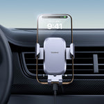 LinkMejor Metal Era Go Gravity Car Phone Holder Air Vent Mount Bracket with Hook 360° Rotary Universal for 4.7-7.2inch Mobile Phone