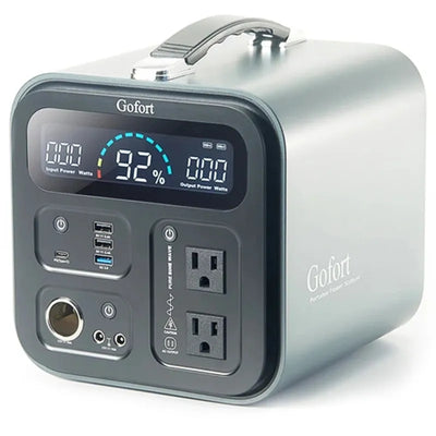 [USA Direct] Gofort UA550 550Wh 600W Portable Power Station 2x Pure Sine Wave AC110V Outlets Inverter Solar Generator for RV