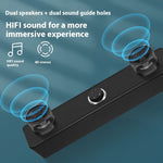 E3511 Wired bluetooth Speaker Desktop Computer Soundbar Dual 52mm Speakers Independent Volume Knob Adjustable USB Powered Speaker Soundbar