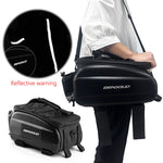 LinkMejor 17-30L EVA Hard Shell Bicycle Trunk Pannier with Reflector & Shoulder Strap Multi Functional Waterproof Rear Seat Frame Bag