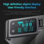 DR2 Mini UPS With LCD 10400/18000mAh 5-Port Output USB/Type-C Adjustable Router Modem Backup Power