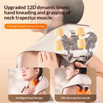 Lenovo L-SHH001 Neck Shoulder Massager 12D Massage Heads 3 Modes Heat Therapy USB Rechargeable Neck Message Instrument for Home Office Use