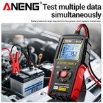 LinkMejor BT175 Car Battery Tester 12V 24V Lead Acid Battery Analyzer Digital Voltage Alternator Tester Accurate CCA Measurement Backlit Screen Automotive Battery Checker