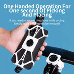 LinkMejor Road Bike Mountain Bike Silicone Phone Holder 4.7''-7.2'' Bicycle Phone Holder Bicycle Quick-release Mobile Phone Stand